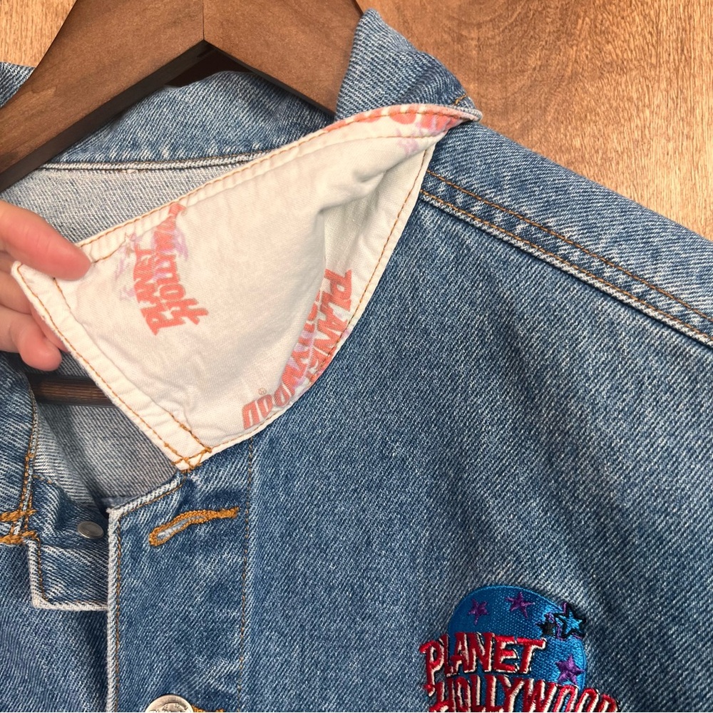 Vintage Planet Hollywood denim jacket medium - Picture 6 of 11